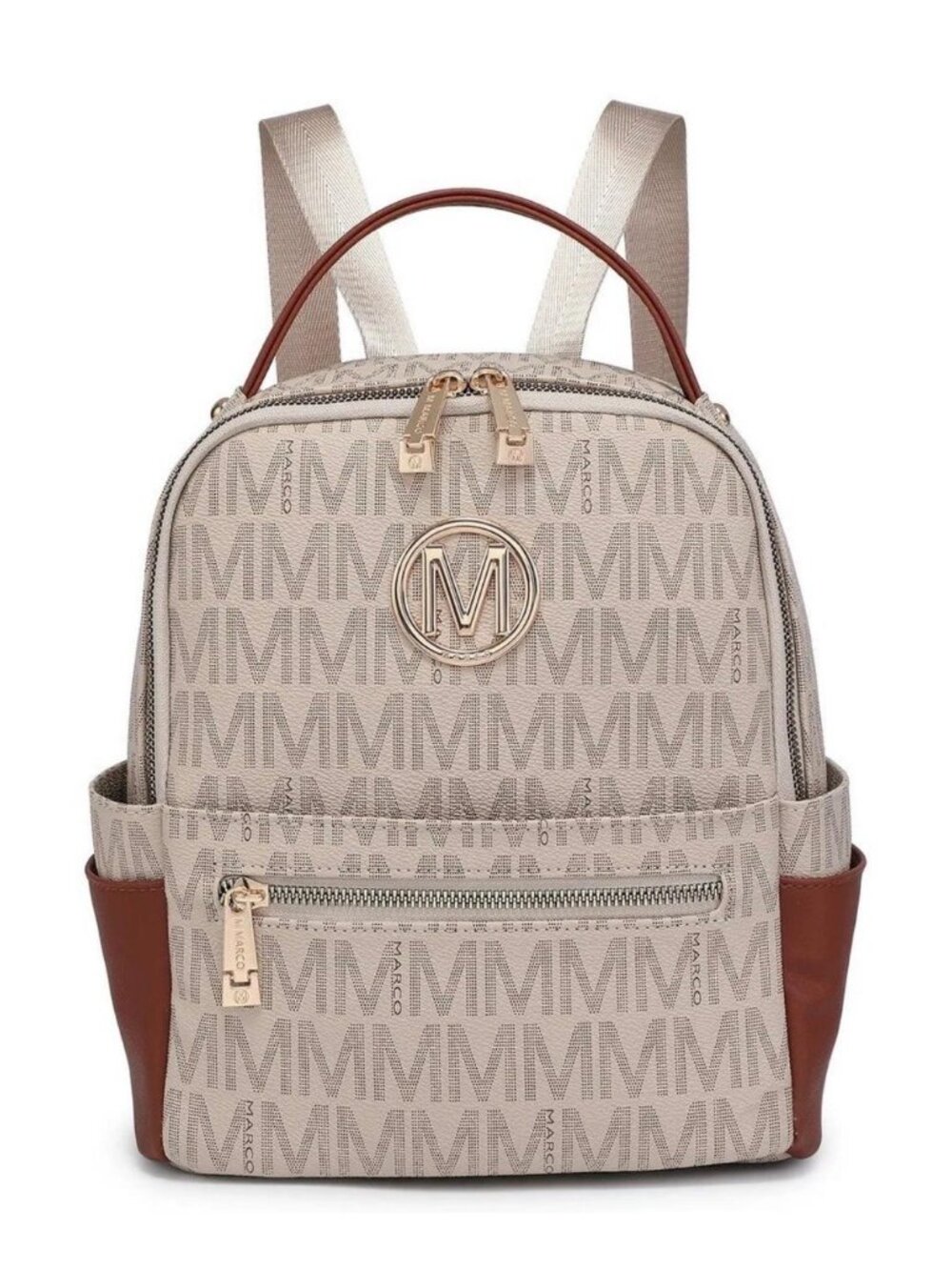 MKP Collection M Marco Mini Backpack Purse Beige Brown Monogram NWT